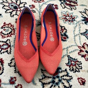 Rothy's Coral Knit Pointed Toe Flats